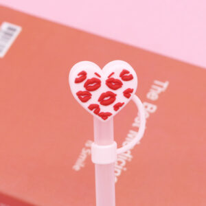 Pink love lips 10mm / Bag without straw