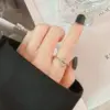 Wholesale Sweet Heart Shape Copper Plating Inlay Artificial Gemstones Open Rings