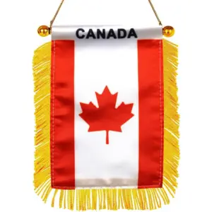 Canada Car Flag 8x12cm Satin Double Layer