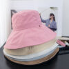 Wholesale Japanese Strap Fisherman Hat Women's Summer Breathable Lightweight Sun Protection Sun Hat All-match Face Showing Small Bow Basin Hat