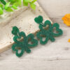 oly-3eb94585c678b18595e79586ada02cd7 Wholesale Patrick's Day clover love flow sequins horseshoe hollow earrings earrings High sense Carnival