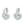 Wholesale Fashion Heart Shape Copper Plating Artificial Pearls Earrings 1 Pair
