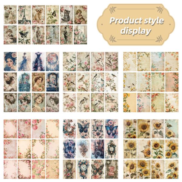oly-3ed2fd875c4533c05ef84c298ac7b4f6 Wholesale Selling High Color Value Retro Series Material Paper North American Style diy Creative Hand Account Background Paper