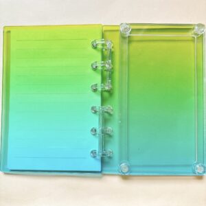 A7-green gradient small book (with inner page and buckle)