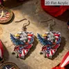 Wholesale Retro Multicolor Animal Print Acrylic Drop Earrings For Women With 304 Stainless Steel Ear Pins