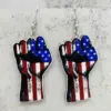 Wholesale Wooden Eagle Sunflower Love Western Cowboy Skull Stud Earrings Independence Day American Theme Geometric Animal Acrylic Jewelry