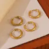 Wholesale 304 Stainless Steel Glass Water Droplets PVD Coated 18K Gold Plated Casual Classic Style Commute Inlay Gold Ear Studs