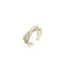 Wholesale Women's Ring New Style Living Mouth Zircon Heart Ring Versatile 304 Stainless Steel Geometric Pattern Luxury Style