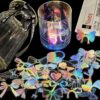 oly-3f24b2cf1430d4854733041b565ffcb4 Wholesale Sell 100 transparent laser stickers PET creative diy retro laser hand account holographic stickers