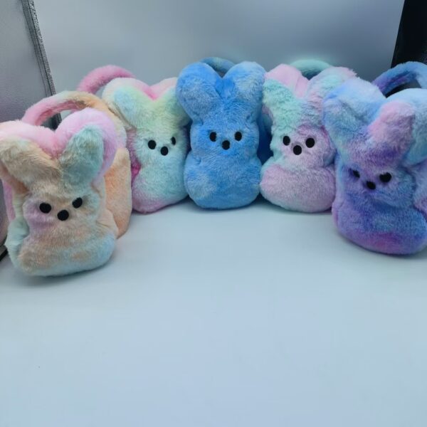 oly-3f27bc8553b20cc5e943d52850cf7c81 Wholesale Easter Basket Egg Decorations Fluffy Rabbit Tail Rabbit Storage Basket Tote Bucket