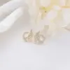 Wholesale Swan Stud Earrings For Women Featuring 925 Sterling Silver Posts With Electroplated Copper And Zircon Inlay