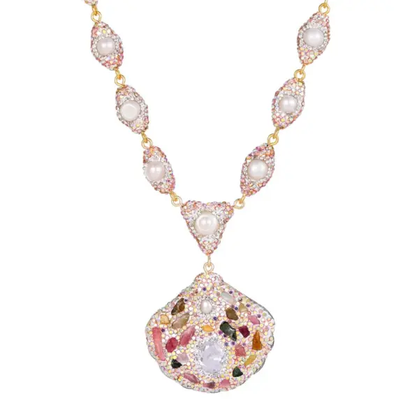 Wholesale Sector Jewelry Set For Women With Electroplated Copper And Baroque Pearl Inlay Featuring Beaded Chain