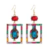 Wholesale 1 Pair Retro Flower Steel Needle Inlay Artificial Pearls Zircon Women's Earrings