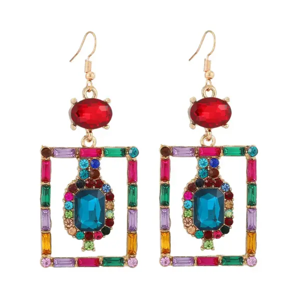 Wholesale 1 Pair Retro Flower Steel Needle Inlay Artificial Pearls Zircon Women's Earrings