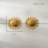 Wholesale 1 Pair Elegant Classic Style Geometric Sun 304 Stainless Steel Ear Studs