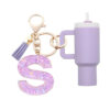 Wholesale Cute Stanley Cup 26 Initials Keychain Mini Tumbler Key Chain Women Backpack Pendant