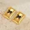 Wholesale Geometric Stainless Steel Earrings Bowknot Design Gold Plated Minimalist Jewelry For Women