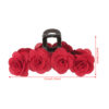 oly-3f8a33da815df7a081736e093df67f65 Wholesale Autumn and Winter Flocking Rose Grab Clip Back Head Disc Hair Red Hairpin Headwear Valentine's Day