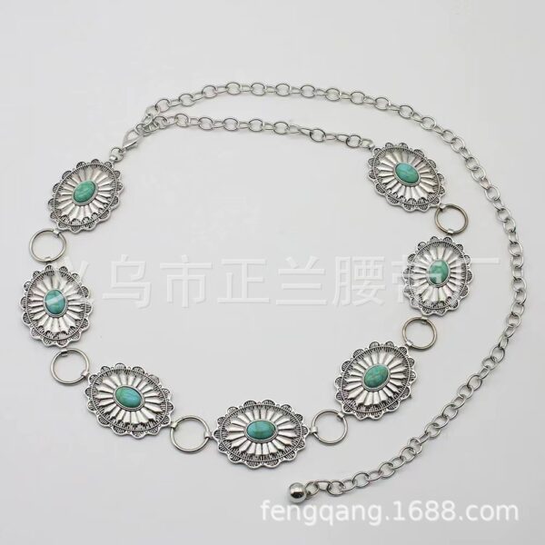 oly-3f8ef4686b329146f88fb3fce565525e Wholesale bohemian waist chain women's fashion style accessories decorative turquoise ethnic style retro accessories waist chain