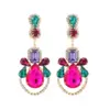 Wholesale 1 Pair Retro Flower Steel Needle Inlay Artificial Pearls Zircon Women's Earrings