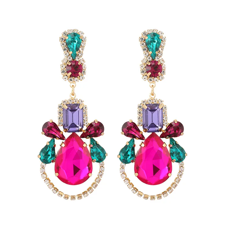 Wholesale 1 Pair Retro Flower Steel Needle Inlay Artificial Pearls Zircon Women's Earrings