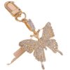 oly-3fbad7e8bc266d1c0d71638dcc0527d4 Wholesale Colorful Inlaid Butterfly Keychain Metal Alloy Creative Women's Bag Pendant Keychain Ring Gift
