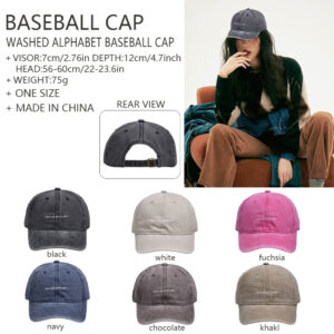 Wholesale Foreign trade new washed embroidered letter mama hat women's versatile distressed soft top curved brim baseball cap peaked cap