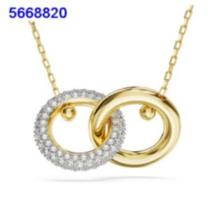 Double buckle gold necklace