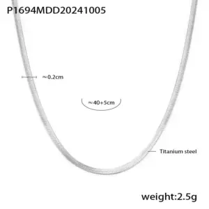 P1694-Steel Color Blade Chain 40 5cm