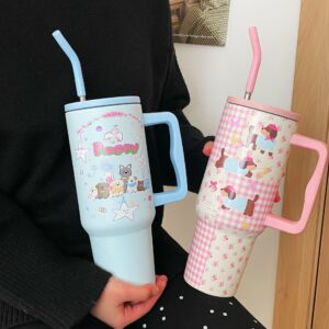 Wholesale Original design portable thermos cup couple water cup large quantity high color value autumn and winter stainless steel portable ice cup