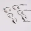 Wholesale 1 Piece Lip Rings Simple Style Geometric 304 Stainless Steel Plating 18K Gold Plated