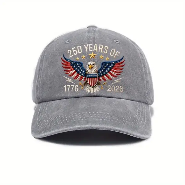 Wholesale Retro United States Baseball Cap With Curved Brim, Breathable Design Featuring Printing Craft, Perfect For America's 250th Anniversary