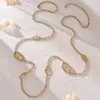 Wholesale Geometric Y-Necklace Lariat Necklace For Women In 304 Stainless Steel With PVD Coated 18K Gold Plating Featuring Waterproof Non Tarnish Finish