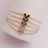 Wholesale Romantic Simple Style Heart Shape Copper Plating Inlay 18k Gold Plated Bracelets