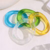 Wholesale Resin Oval Transparent Bracelet, Exaggerated Design, Personalized Translucent Oval Fashionable Bracelet