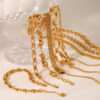 oly-40783bb314696eb3da0ab2173a3df0f0 Wholesale Selling 18K Gold Plated Bracelet Stainless Steel Bracelet Female INS Style Fashion Ball Ball Chain Handmade Chain Jewelry