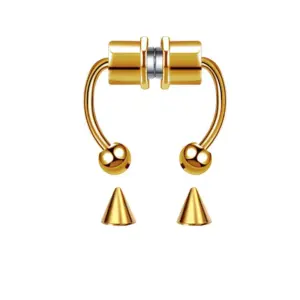 Magnet Nose Ring-Gold / As Shown in the Figure
