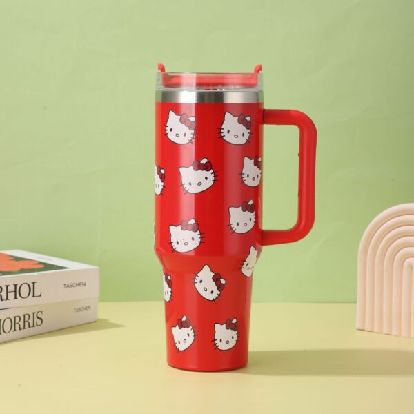oly-40a79fca92badeab4a4971b790281bc0 Wholesale 40oz car cup rainbow cat giant mug with handle large capacity car stainless steel ice cup