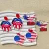 Wholesale 1 Pair Casual Classic Style Dinosaur Heart Shape American Flag Arylic Drop Earrings