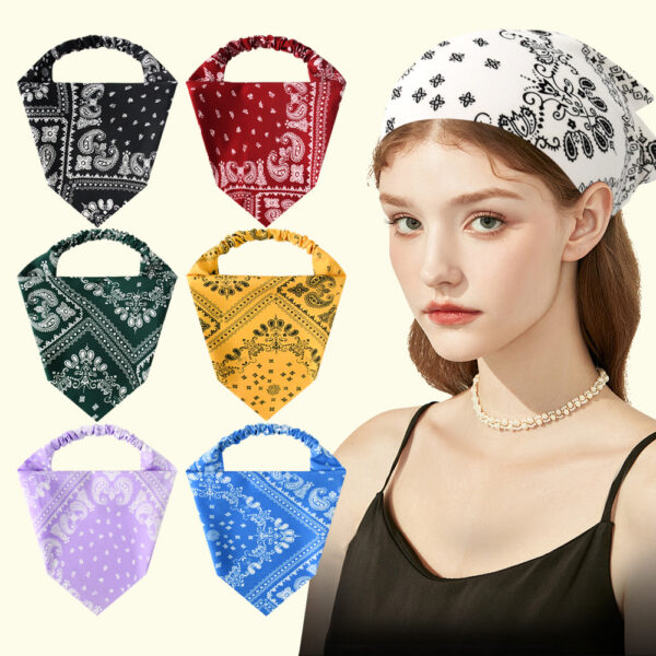 oly-40b46087b955cb25bbdeebe1145dd6b0 Wholesale Bohemian Style Cashew Flower Stretch Triangle Scarf Headband All-match Headband Headband Headband Hair Band