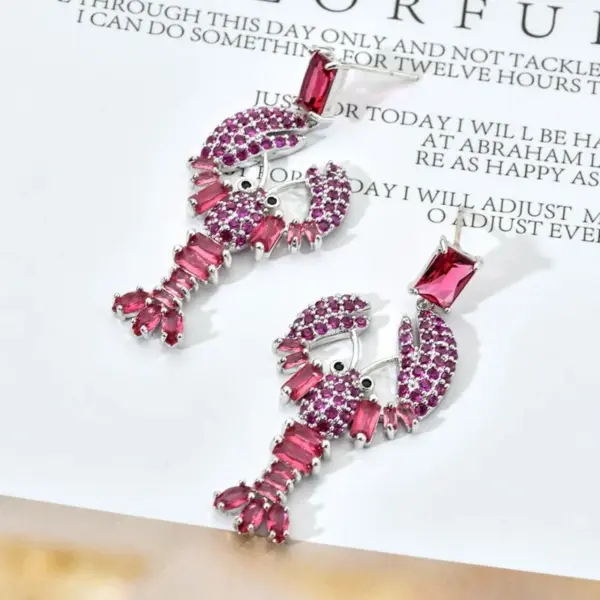 Wholesale 1 Pair Elegant Lobster Plating Inlay Copper Zircon White Gold Plated Drop Earrings