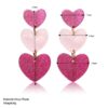 Wholesale color matching Valentine's Day acrylic love earrings simple pendant texture dopamine earrings