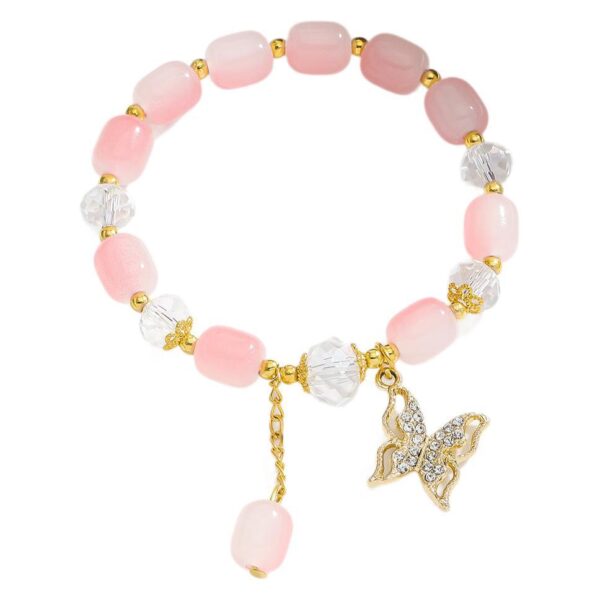 oly-40e8750b5260fc0fde855efe7d5736a2 Wholesale Butterfly Bracelet Crystal Youth All-match Elegant Holiday Style Butterfly Bracelet Rainbow Jewelry
