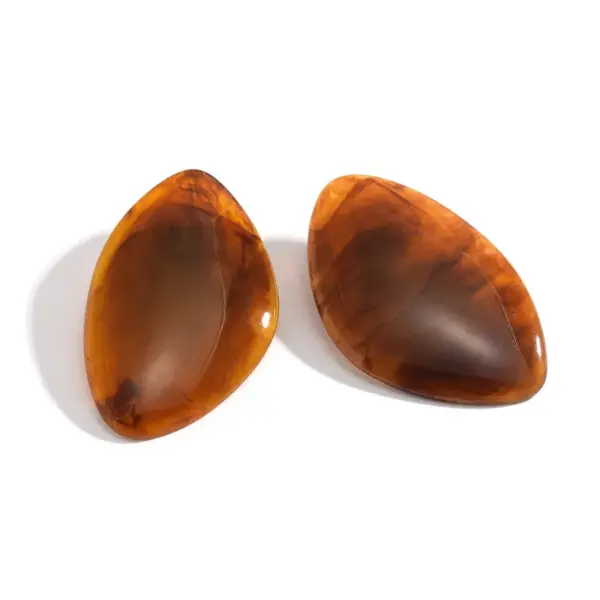 Wholesale Geometric Brown Resin Stud Earrings For Women With 304 Stainless Steel Posts