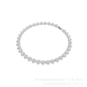 Love white gold roman necklace