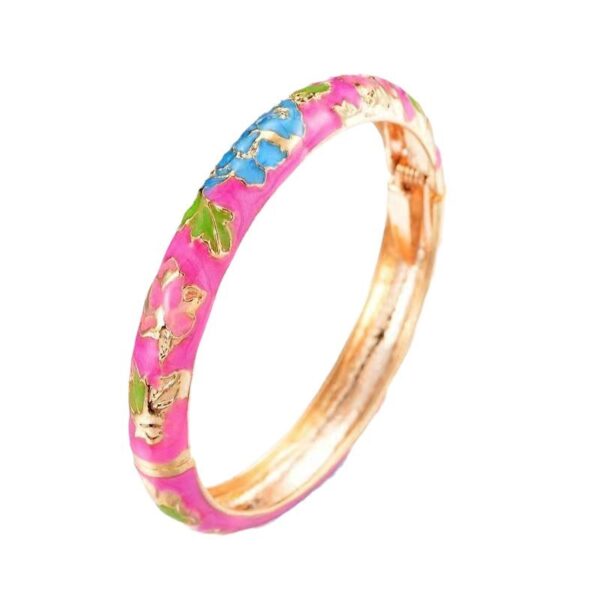 Wholesale Factory direct explosions cloisonne vintage jewelry bracelet alloy national style cartoon plating open bracelet
