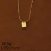 Wholesale Plated Vacuum Plating 18K Gold Plated GOOD LUCK Letter 304 Stainless Steel Vintage Style Classic Style 304 Stainless Steel Pendant Necklace