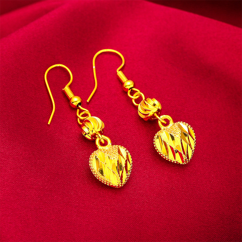 Wholesale Jewelry new ladies love earrings Vietnam sand gold women tassel earrings wholesale love earrings