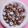Wholesale 16mm brown Department Heavy Oil Hand-painted Round Beads Beaded DIY Mobile Phone Chain Keychain Material Jewelry Accessories