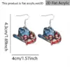 oly-4185b4f019ab31b368a757412de5c318 Wholesale Retro White & Red Print Bow Tie Drop Earrings For Women With 304 Stainless Steel Ear Pins